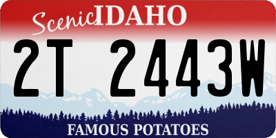 ID license plate 2T2443W