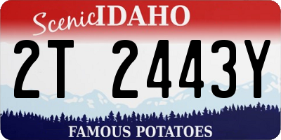 ID license plate 2T2443Y