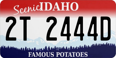 ID license plate 2T2444D