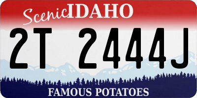 ID license plate 2T2444J