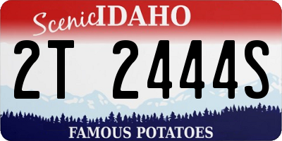 ID license plate 2T2444S
