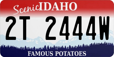 ID license plate 2T2444W
