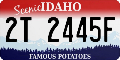 ID license plate 2T2445F