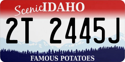 ID license plate 2T2445J
