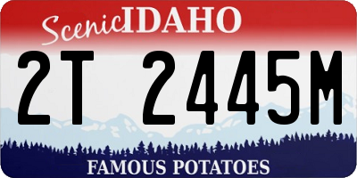 ID license plate 2T2445M