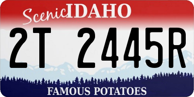 ID license plate 2T2445R
