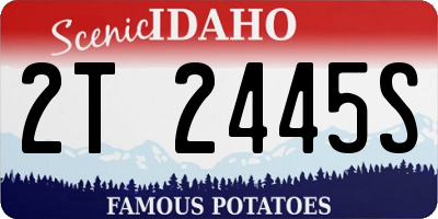 ID license plate 2T2445S