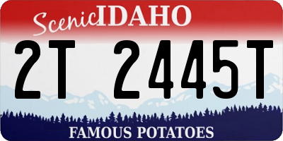 ID license plate 2T2445T