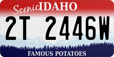 ID license plate 2T2446W