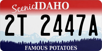 ID license plate 2T2447A