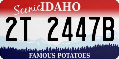 ID license plate 2T2447B