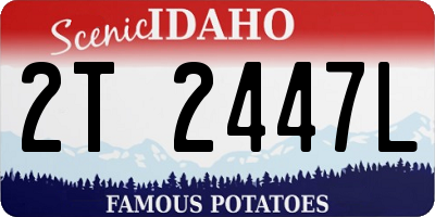 ID license plate 2T2447L