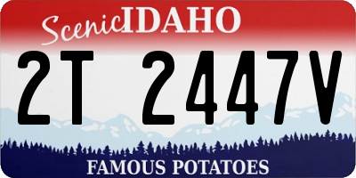 ID license plate 2T2447V