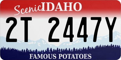 ID license plate 2T2447Y