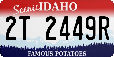ID license plate 2T2449R