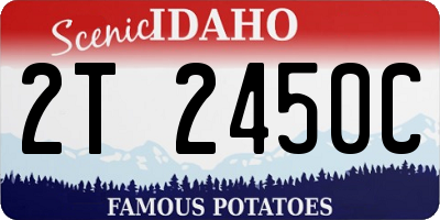 ID license plate 2T2450C