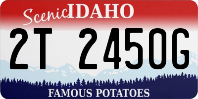 ID license plate 2T2450G