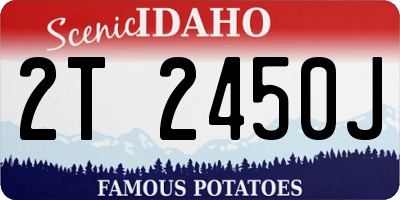 ID license plate 2T2450J