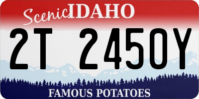ID license plate 2T2450Y