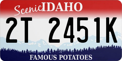ID license plate 2T2451K