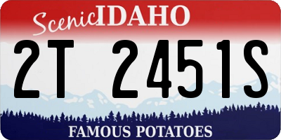 ID license plate 2T2451S