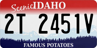 ID license plate 2T2451V