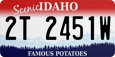 ID license plate 2T2451W