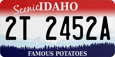 ID license plate 2T2452A