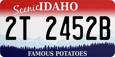 ID license plate 2T2452B
