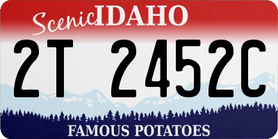 ID license plate 2T2452C
