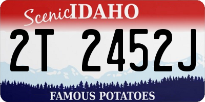 ID license plate 2T2452J