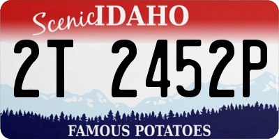 ID license plate 2T2452P