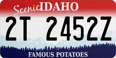 ID license plate 2T2452Z