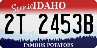 ID license plate 2T2453B