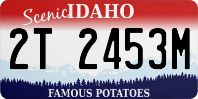 ID license plate 2T2453M