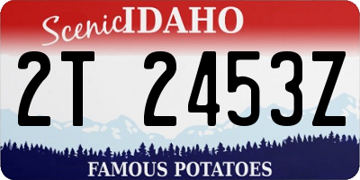 ID license plate 2T2453Z