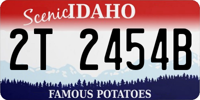 ID license plate 2T2454B