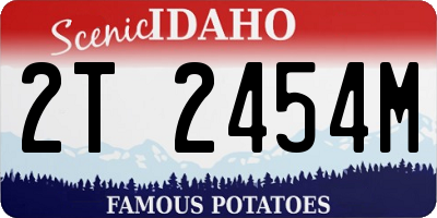 ID license plate 2T2454M