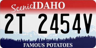 ID license plate 2T2454V
