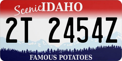 ID license plate 2T2454Z