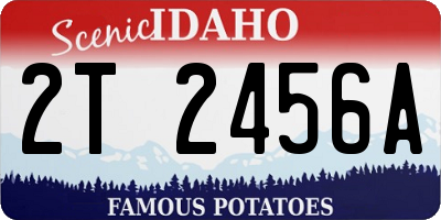 ID license plate 2T2456A
