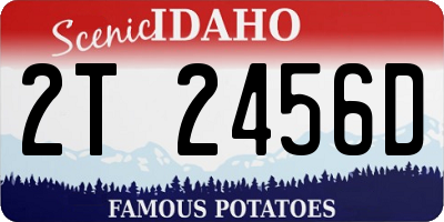 ID license plate 2T2456D