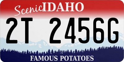 ID license plate 2T2456G