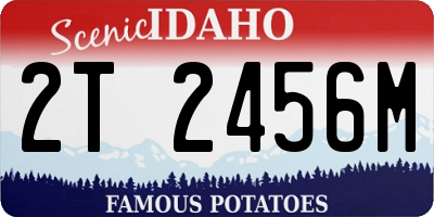 ID license plate 2T2456M