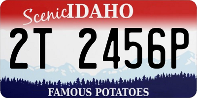 ID license plate 2T2456P