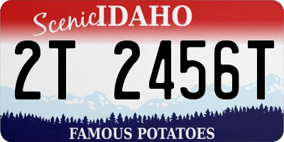 ID license plate 2T2456T