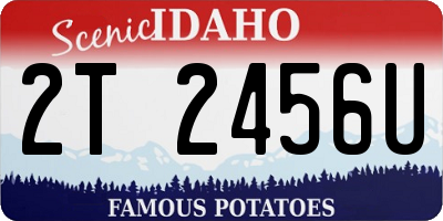 ID license plate 2T2456U