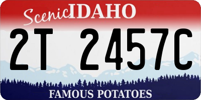 ID license plate 2T2457C