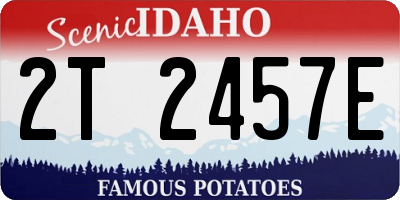 ID license plate 2T2457E