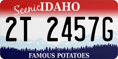 ID license plate 2T2457G